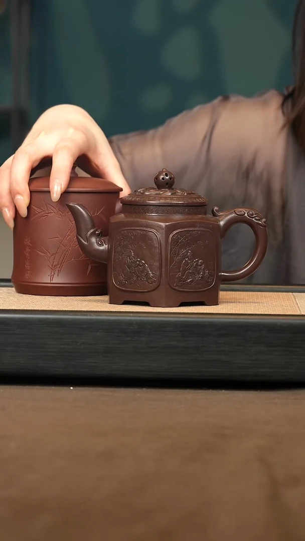 茶壶紫砂【P024】六方呈瑞400c CXT