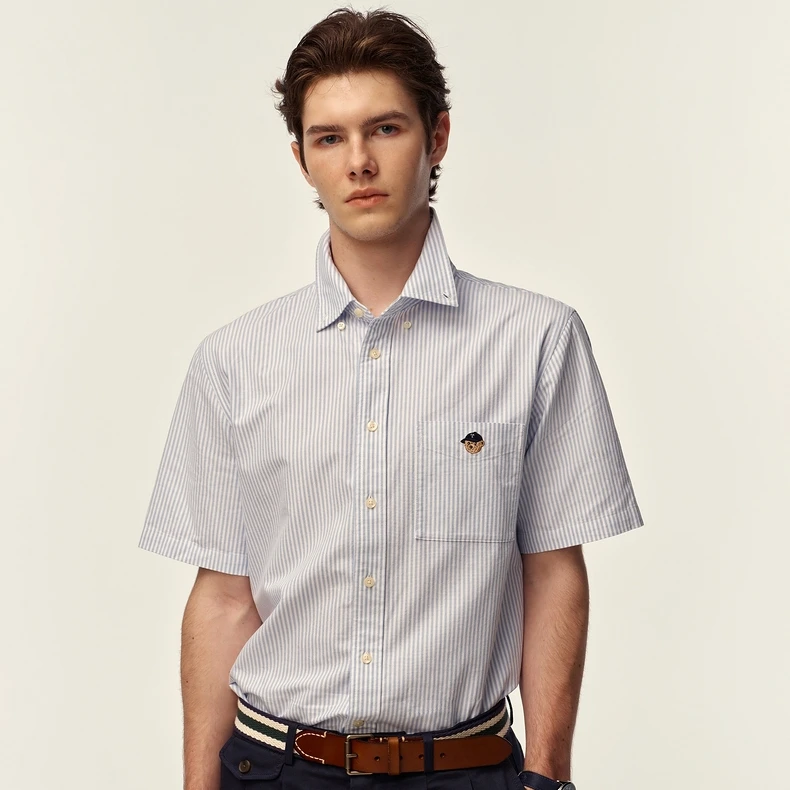 TeenieWeenie25年春夏新品衬衫简约休闲通勤短袖上衣TNYS25E603S