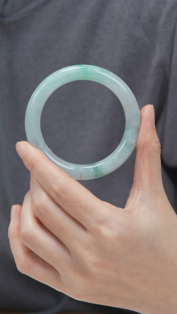 未镶嵌手镯翡翠圆条w0985