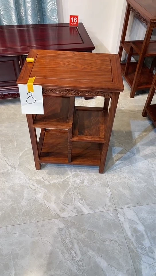 【闪购商品】花梨木类成套家具刺猬紫檀置物架45*30*65