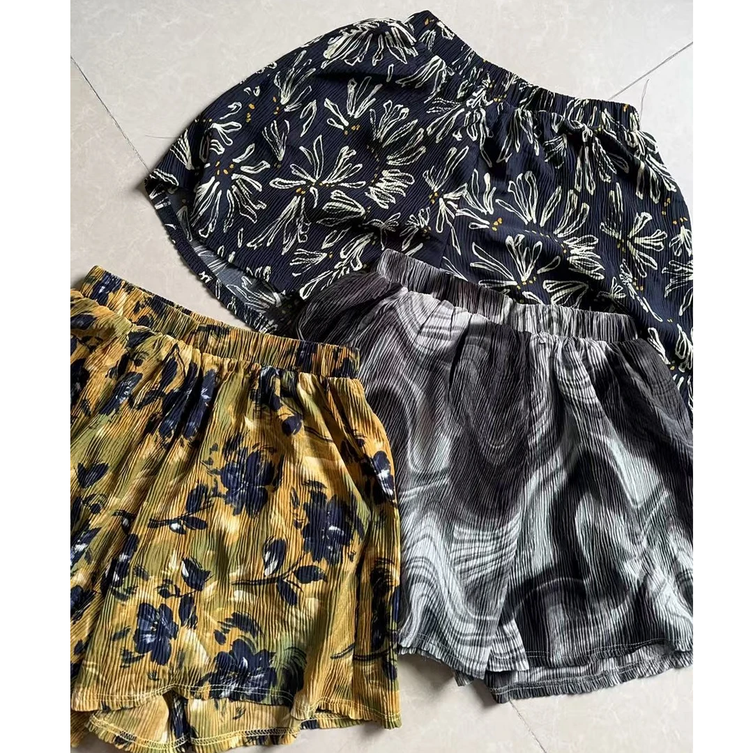 【文乐乐】夏季新款韩版个性印花时尚休闲潮流慵懒风短裤1219