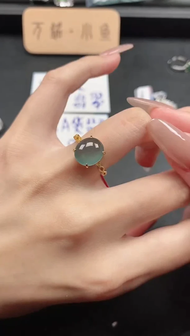 银S925镶嵌戒指翡翠51151