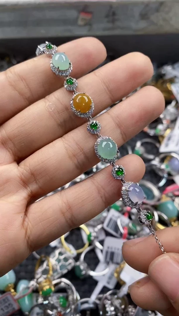 银S925镶嵌戒指翡翠 222       6