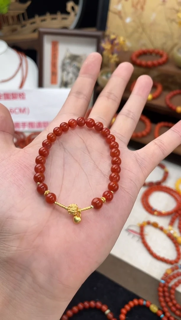 未镶嵌手串南红玛瑙南红单圈手串QF-A468（多样性发一）