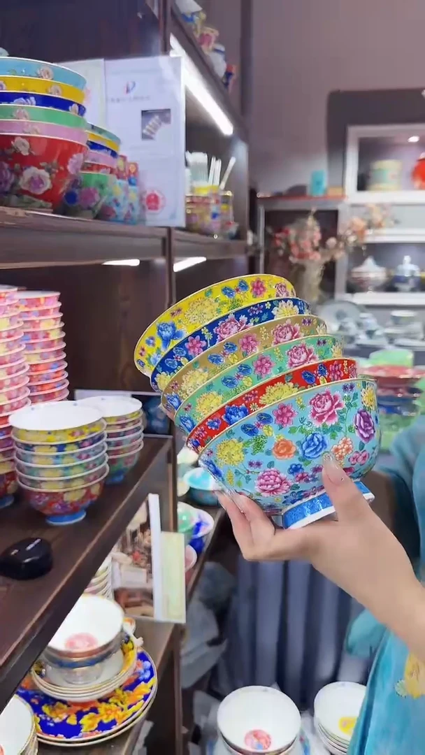 瓷片6英寸面碗6个景德镇陶瓷