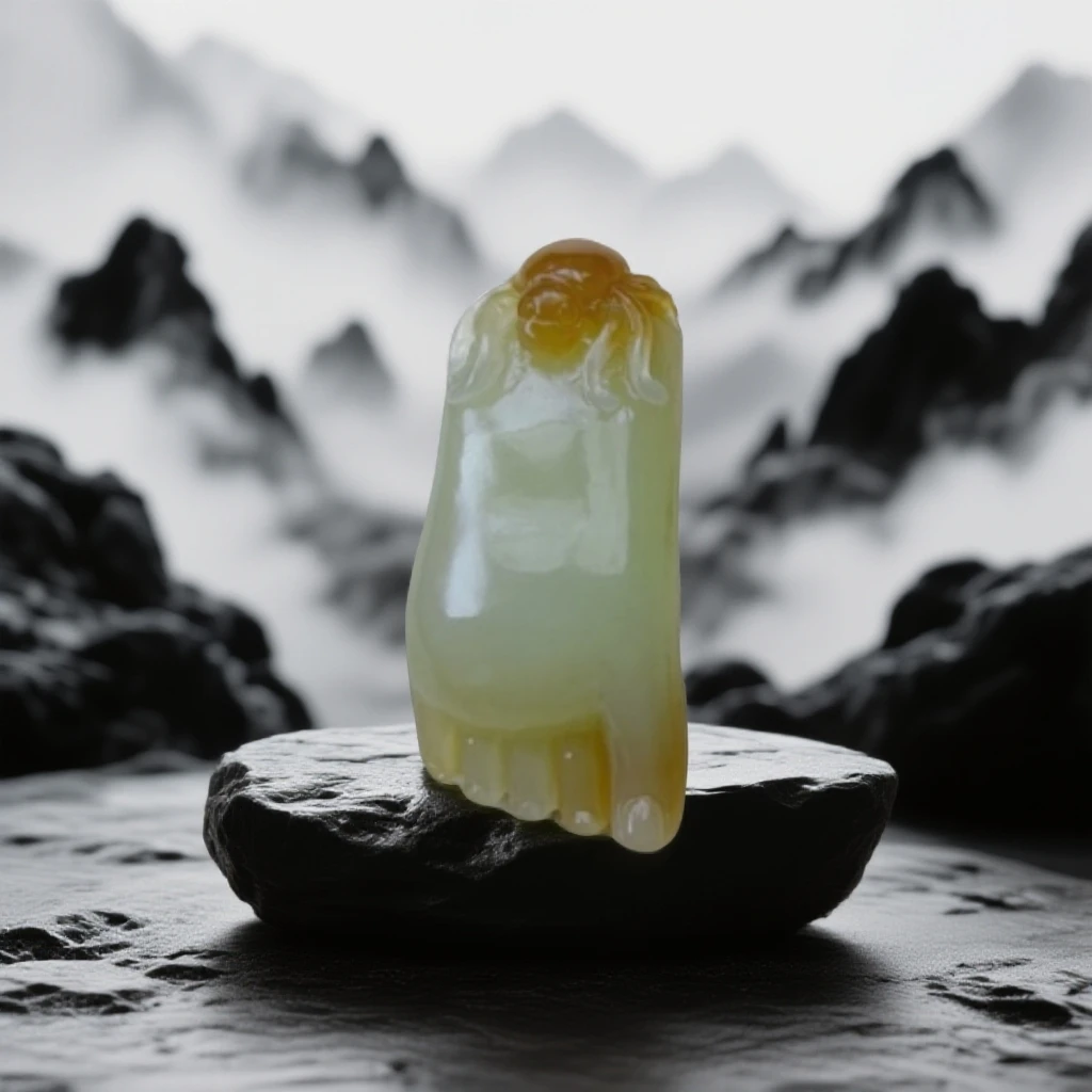 【和田玉·新疆料·知足常乐】10克（长3.7宽1.6厚1cm)基地鉴真·顺丰发