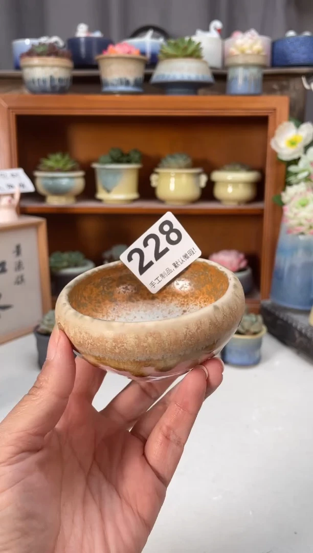 瓷片228知木小芳花盆