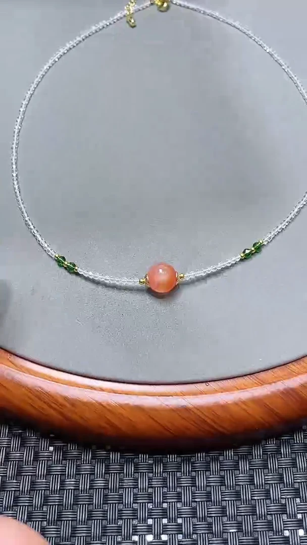 玛瑙/玉髓颈饰合金南红转运项链