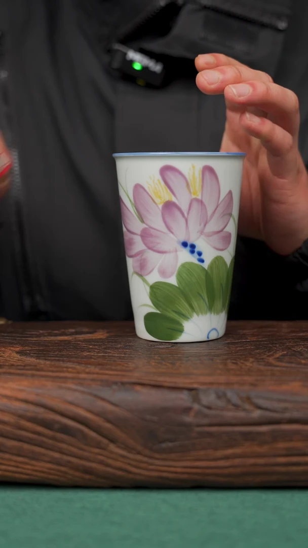 【闪购商品】瓷片34寻一缕瓷香杯釉下手工手绘瓷器