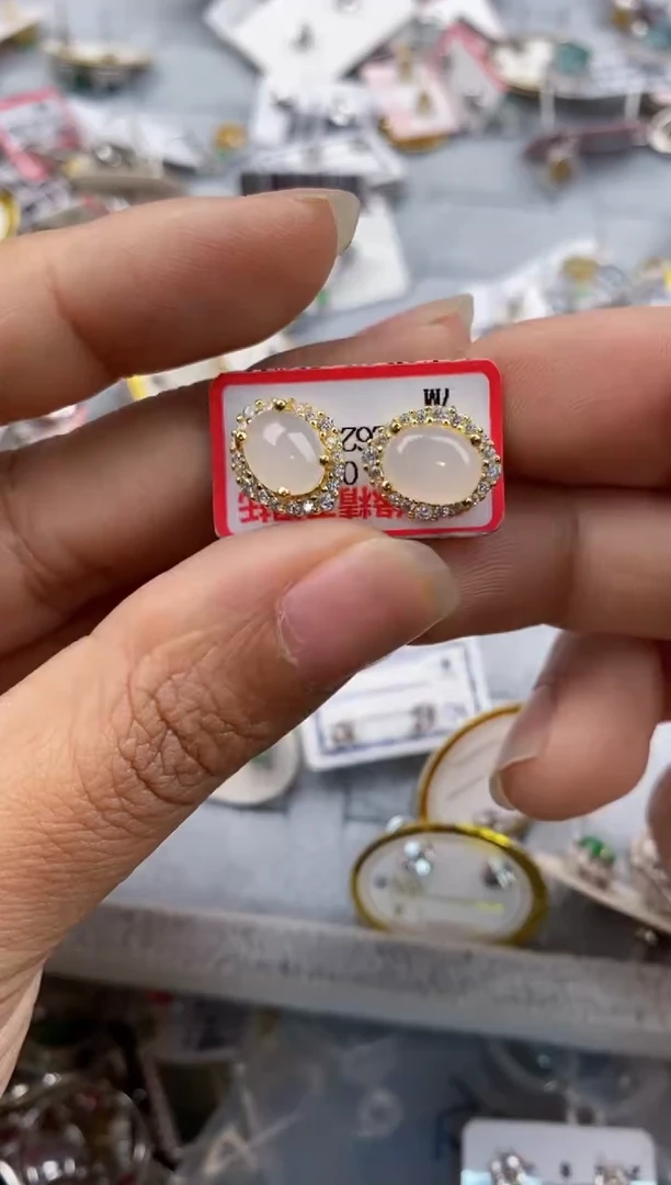 银S925镶嵌戒指翡翠555--7555--7