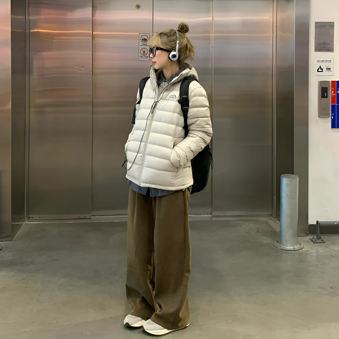 排骨轻薄棉服女短款2025年冬装新款情侣棉衣小个子韩版棉袄外套