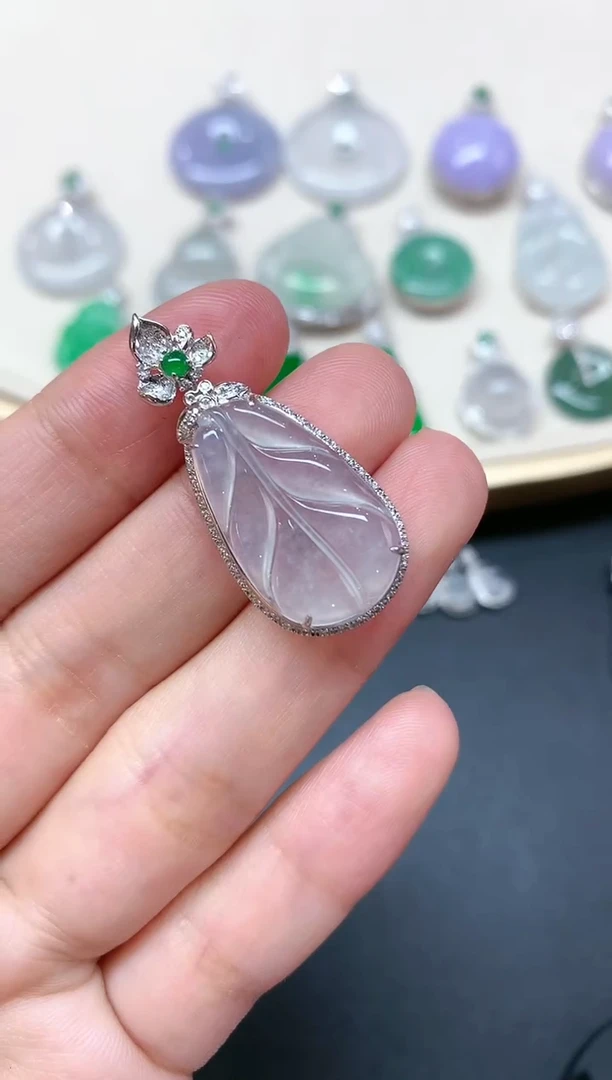 【闪购商品】翡翠吊坠(不含链)18K金镶嵌S534|4980