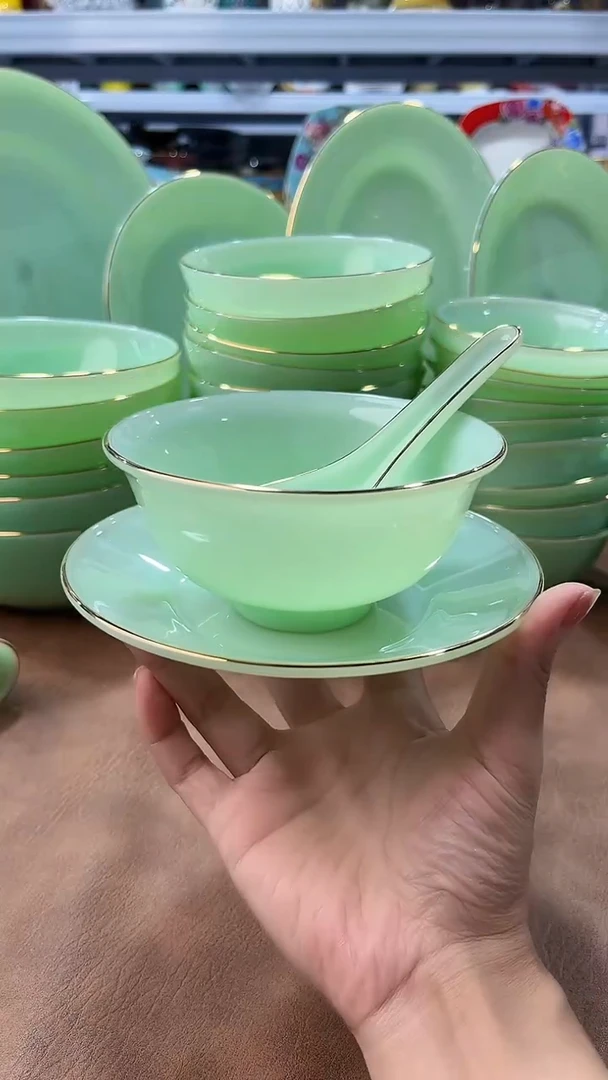 玉瓷三件套10套餐具