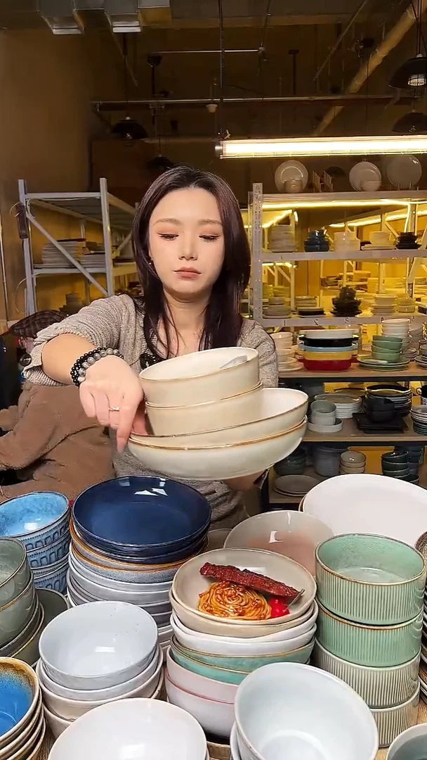 瓷84 外贸尾货窑变釉下彩默认微瑕