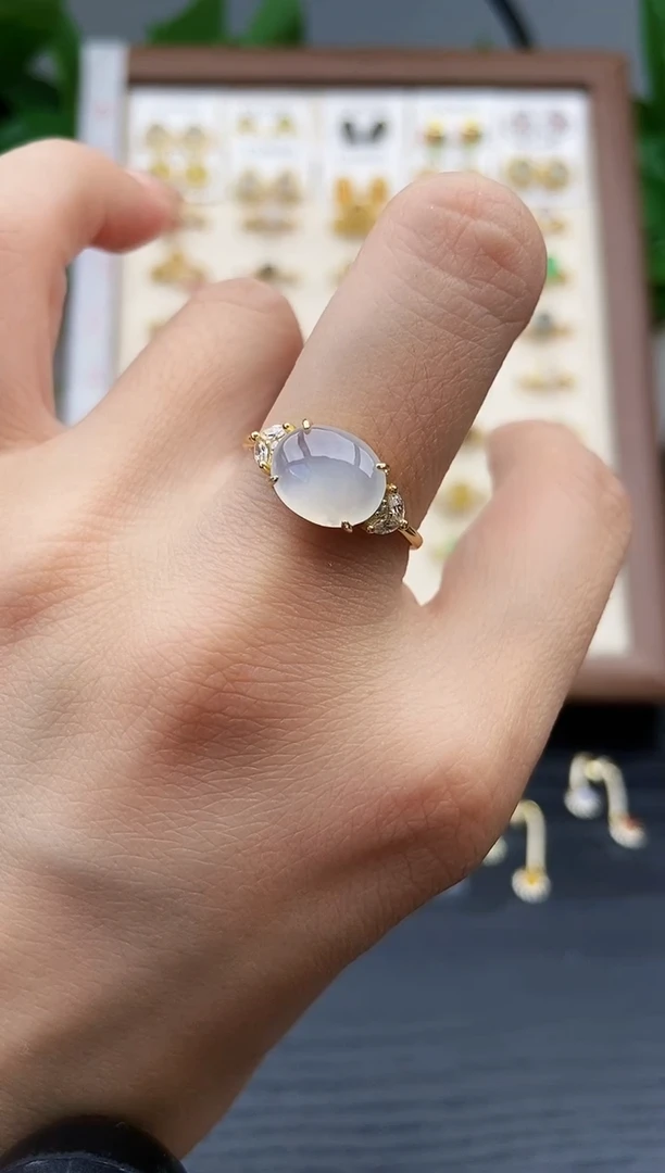 银S925镶嵌戒指翡翠12