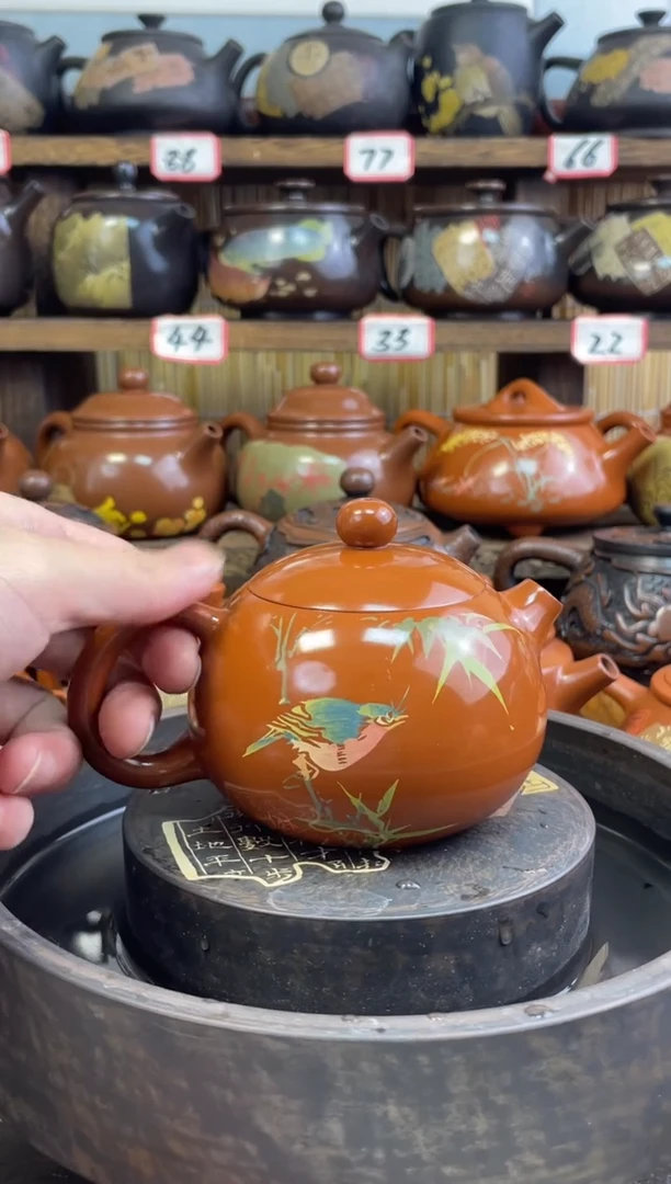 【闪购商品】壶建水紫陶复烧高亮光彩填壶