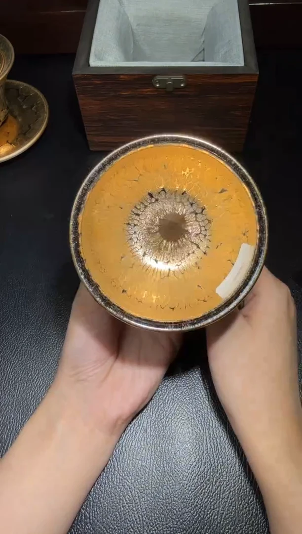 茶盏李英金油滴盏125