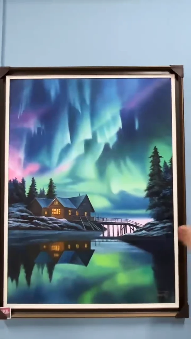 油画陶宗健-110x150-极光-带框