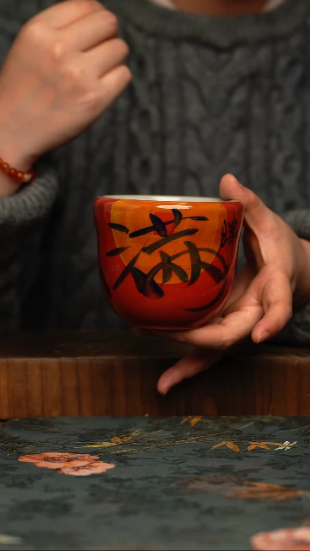 瓷片釉下彩手工手绘同款