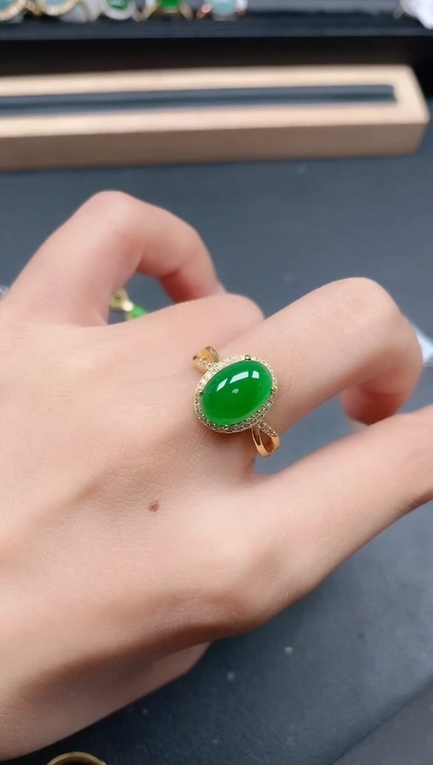 翡翠戒指银S925镶嵌11111111