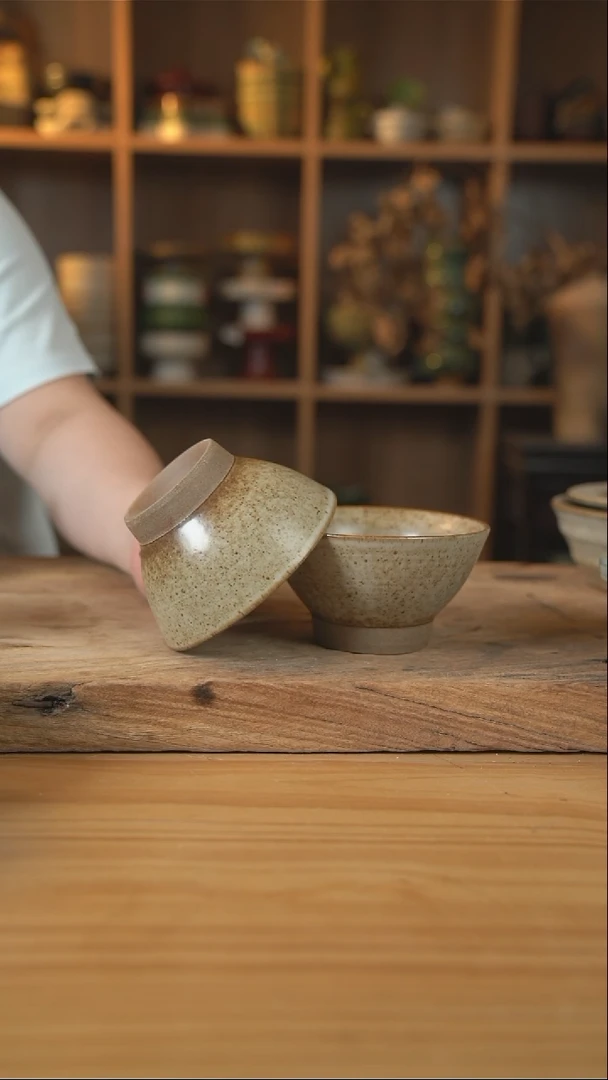 奶奶系列的斗笠碗2个