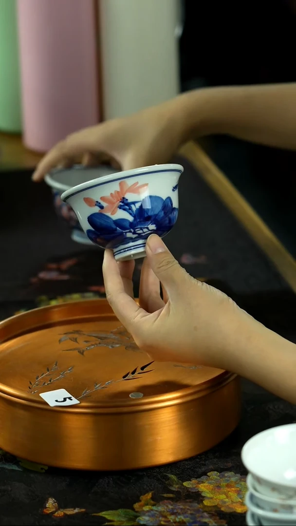 中秋国庆景德镇手绘瓷器