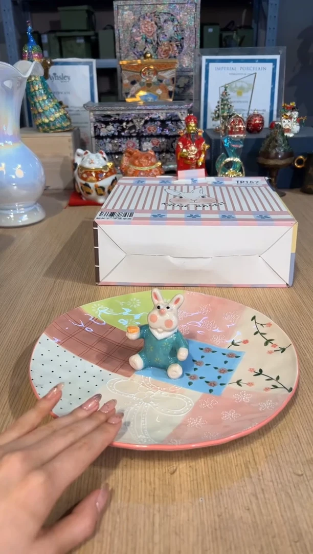 【闪购商品】杯114粉补丁平底果盘