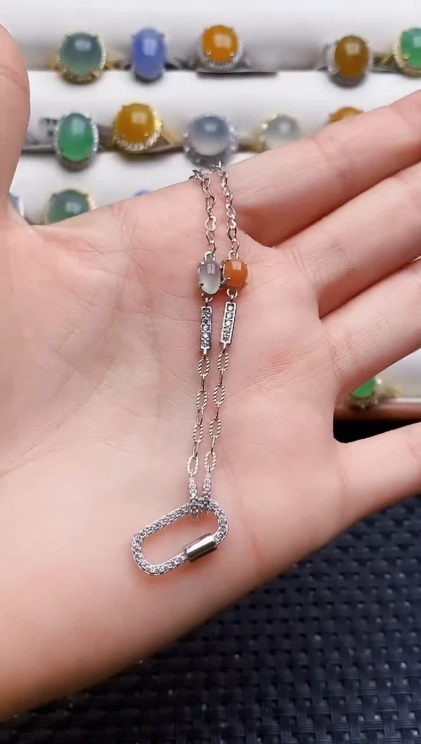 银S925镶嵌戒指翡翠8339