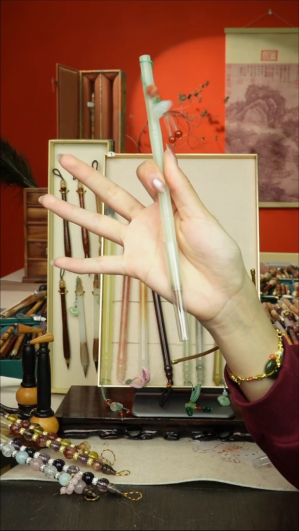 322号闪孤品高货毛笔链接 清水试笔 蘸墨不退