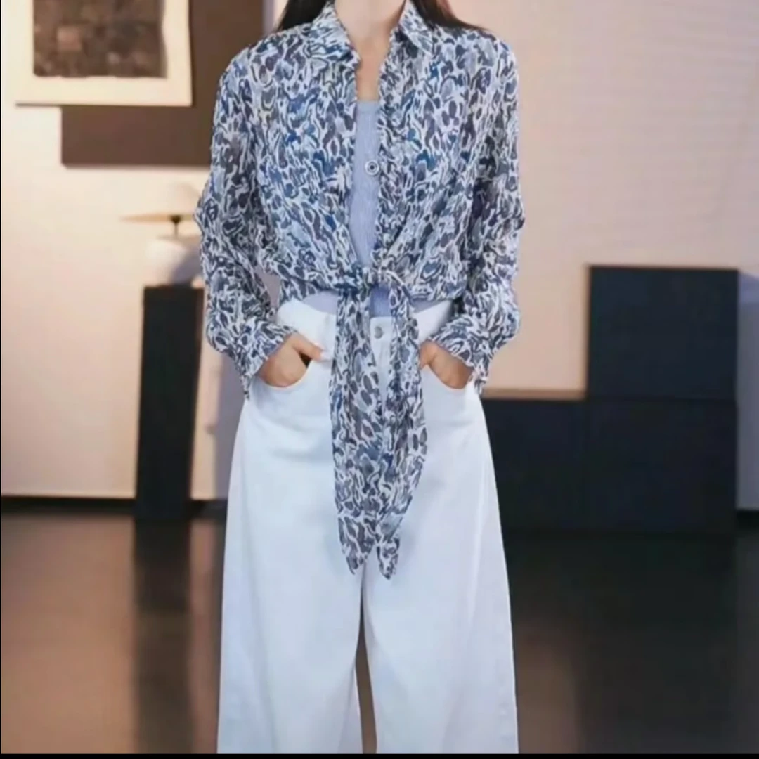 AMASS/阿玛施夏季显瘦洋气飘带薄款时尚百搭气质衬衫/5300285