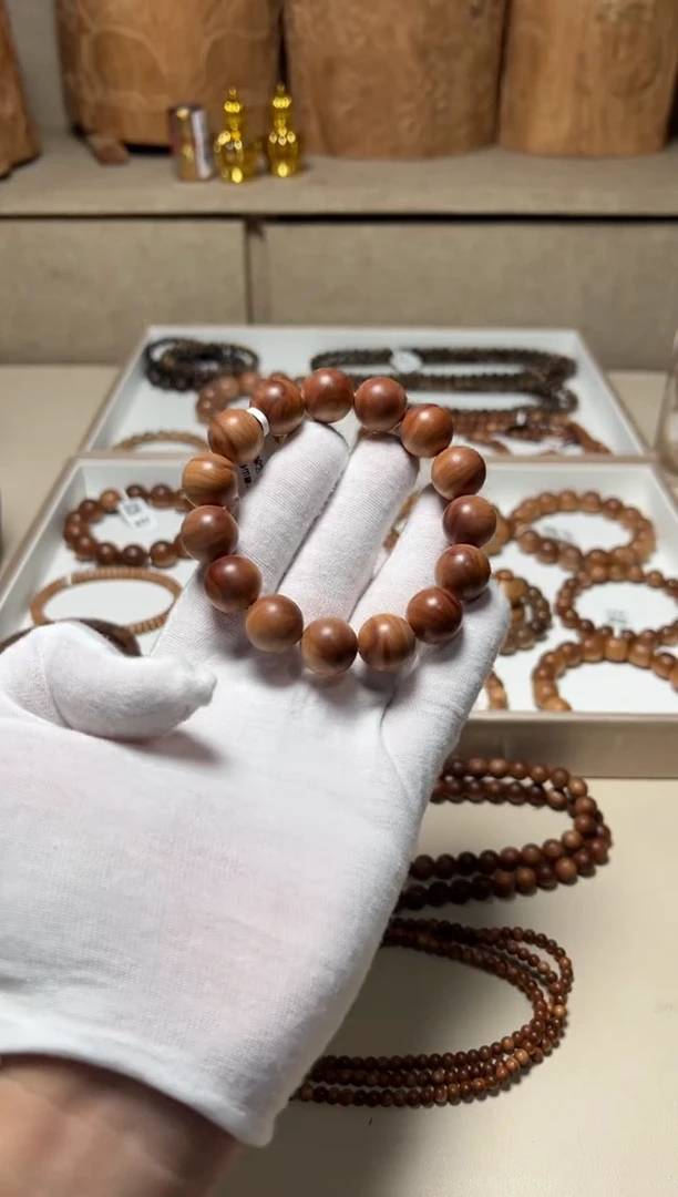 檀香木手串/手链沉水树头料横纹1.5 乱纹