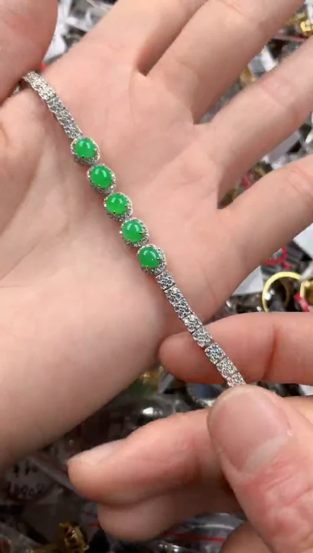 银S925镶嵌戒指翡翠111    3