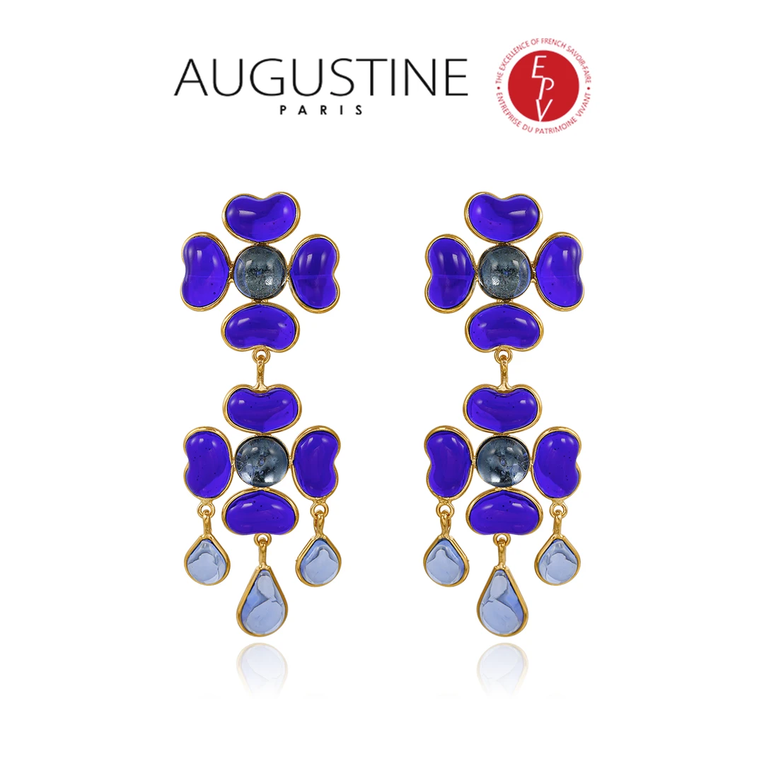 AZLOOK【法国进口】AUGUSTINE 奥古斯汀山茶花系列百年古法项链高级