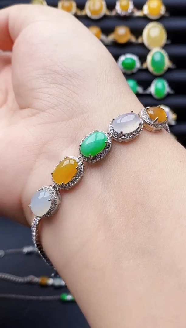 银S925镶嵌戒指翡翠4113