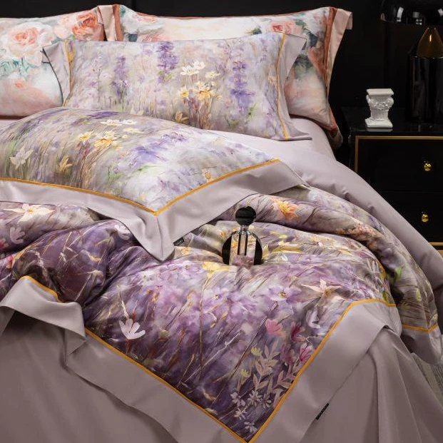 ROWHOLLY莫妮卡 天丝棉数码印花四件套机洗柔软亲肤被套丝滑透气