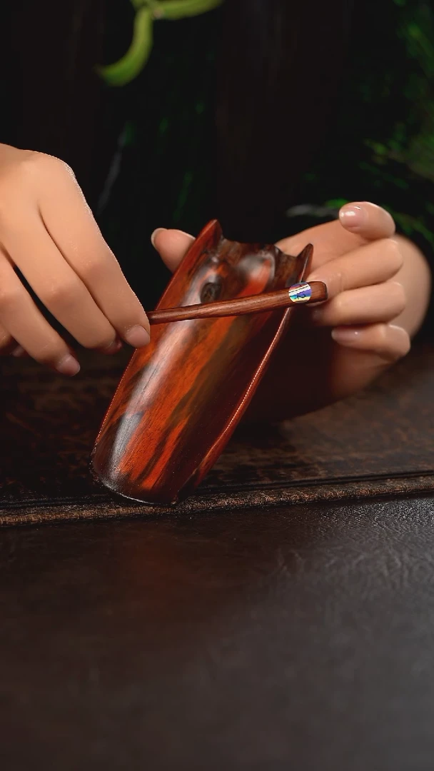 【闪购商品】杯陶瓷杯茶周边红酸枝茶则两件131+132