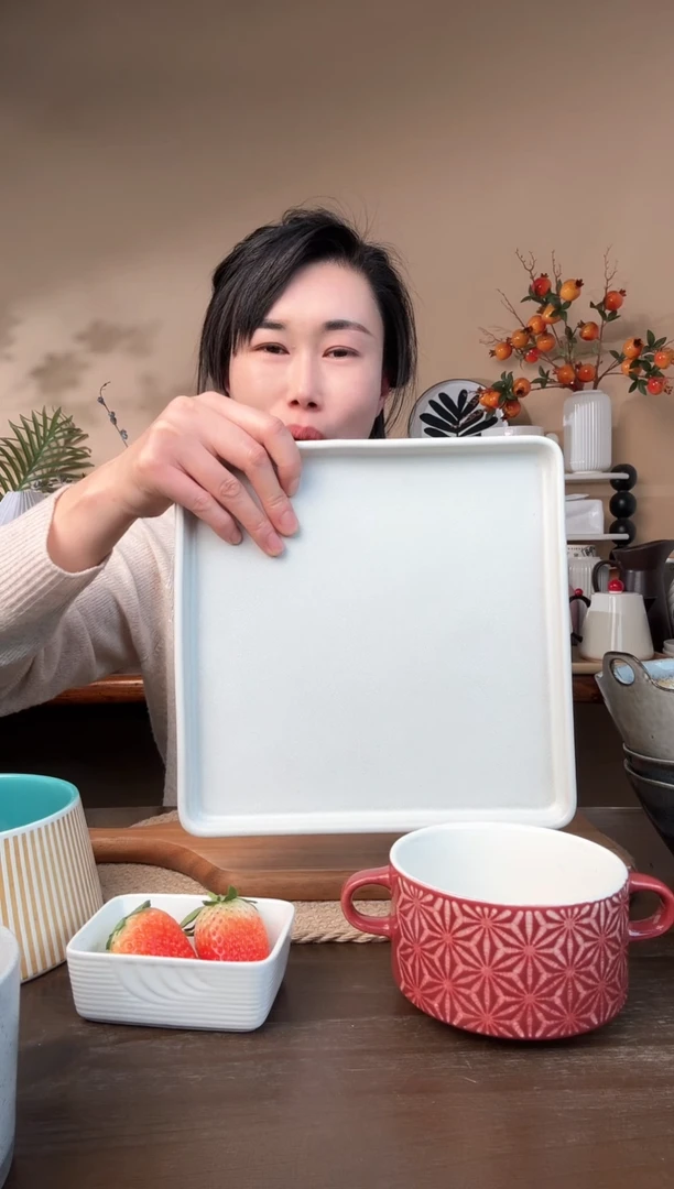 【闪购商品】瓷片9英寸窑变方盘微瑕