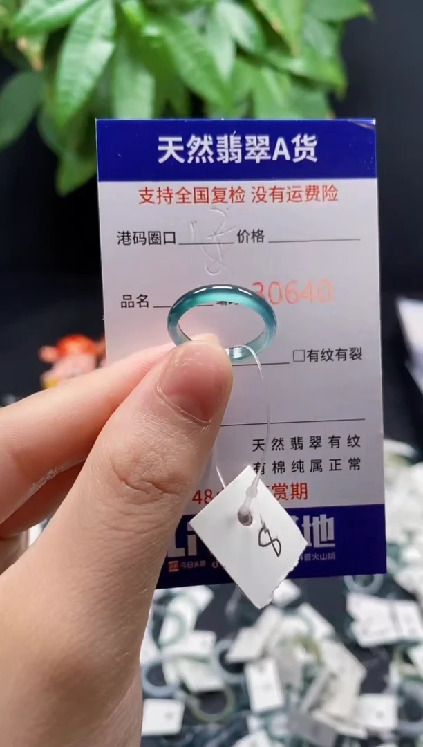 翡翠戒指未镶嵌天然翡翠戒圈0640