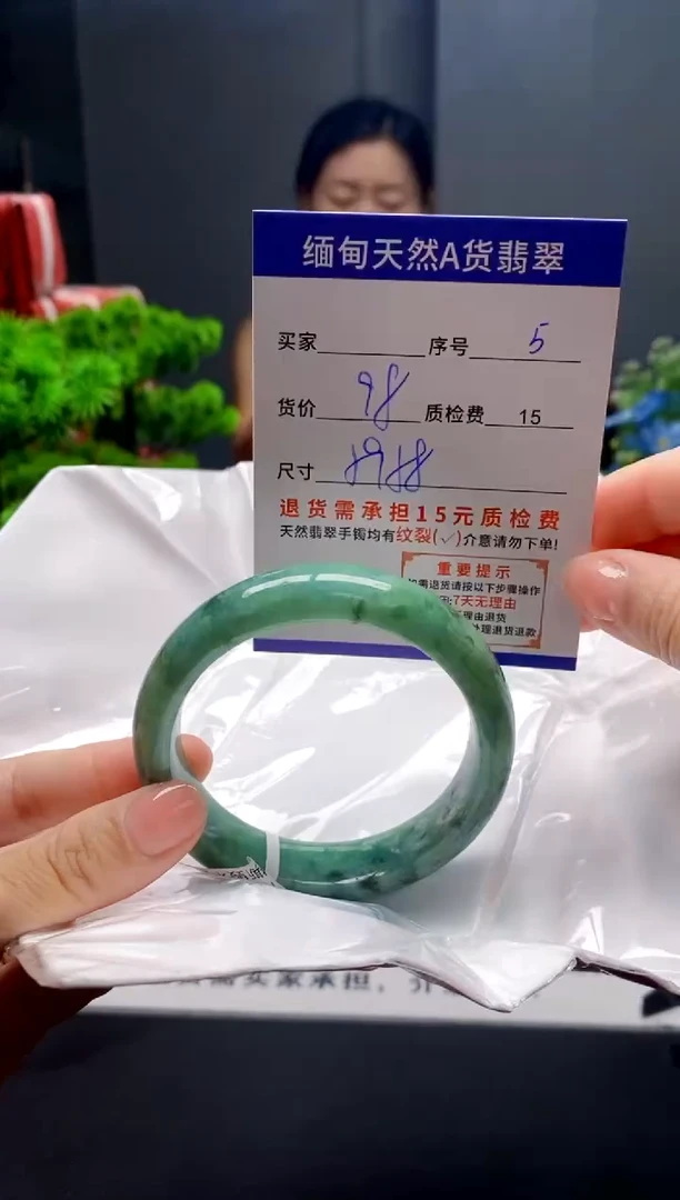 未镶嵌手镯翡翠5缅甸天然A货翡翠需包容瑕疵，介意慎拍