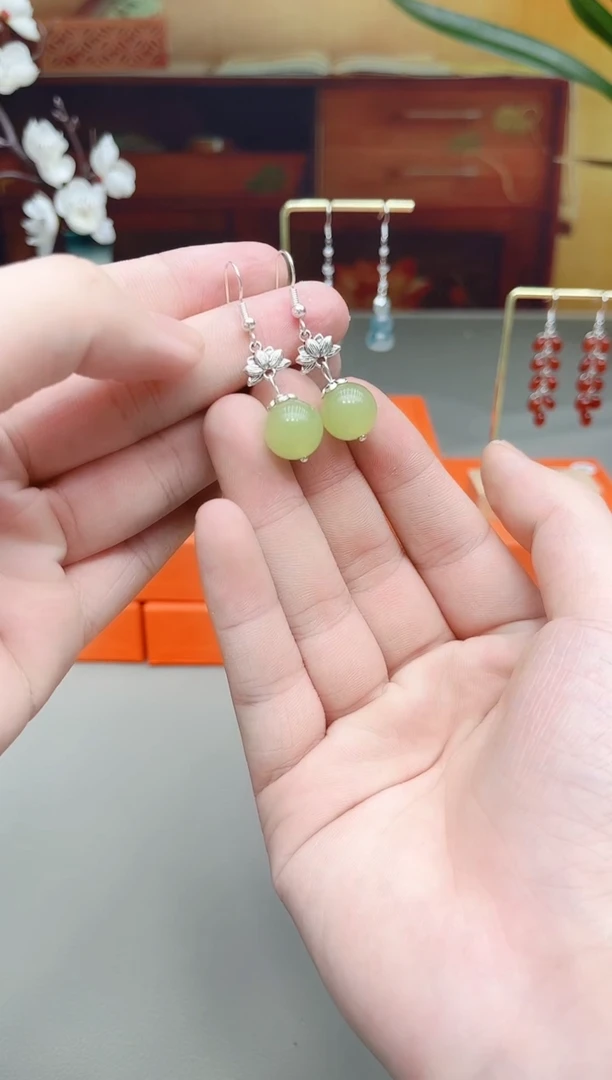 未镶嵌东陵石耳饰427