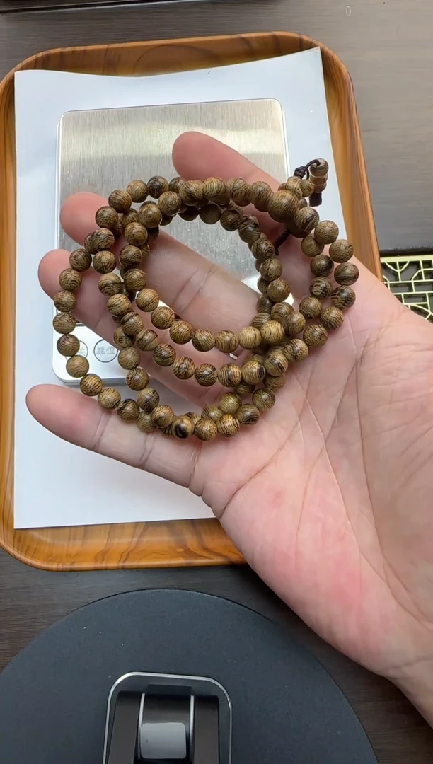 【闪购商品】沉香手串LC022 达拉干蛇皮纹 沉香天然野