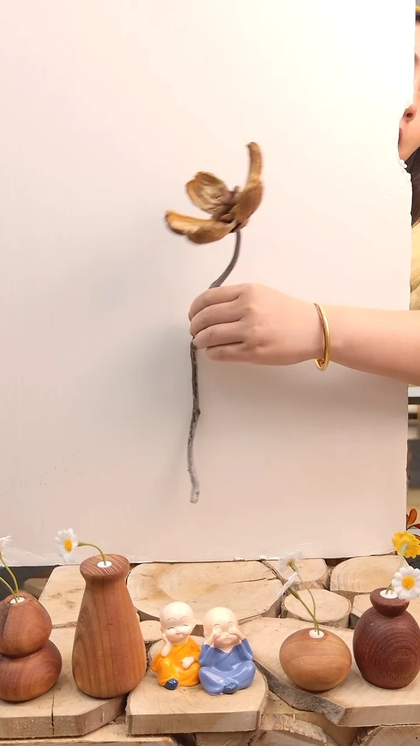 木油画莲龙柳枝杆子30-40厘米长度