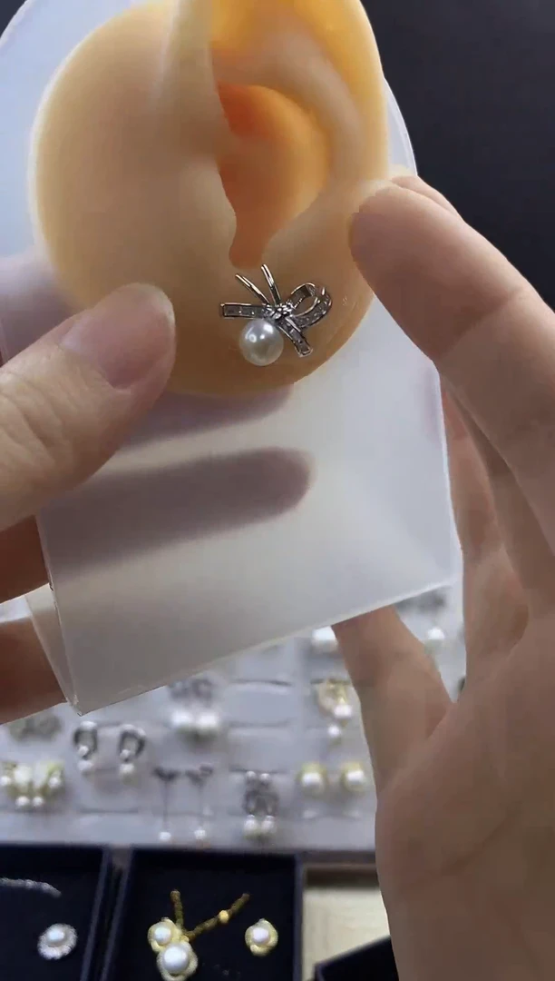 合金耳饰淡水珍珠109