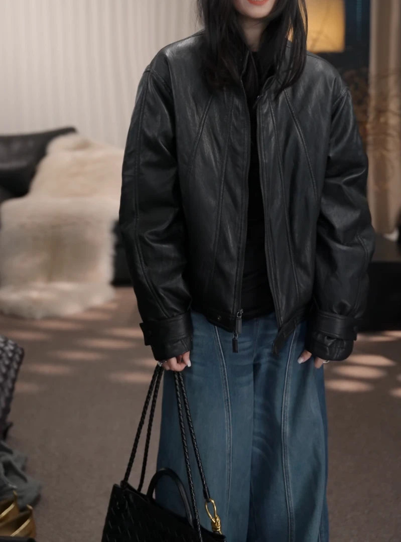 卢尚皮羽绒夹克2112