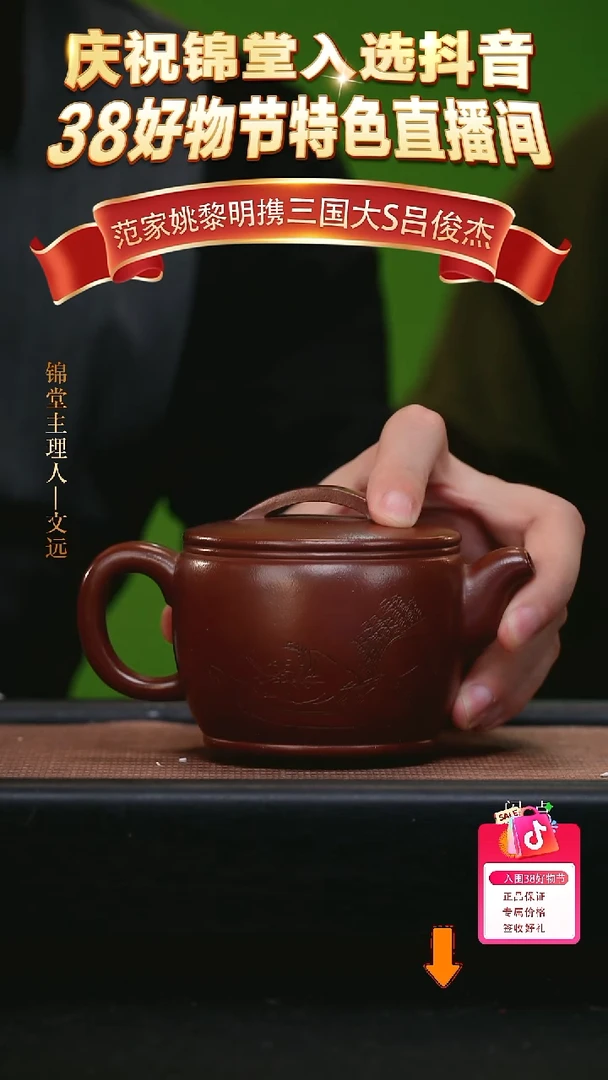 【闪购商品】紫砂茶壶270cc姚老师手工紫砂