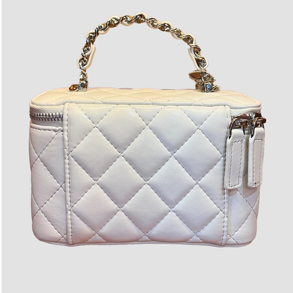 （澜奢女包）化妆盒包新款手提白色女包C551