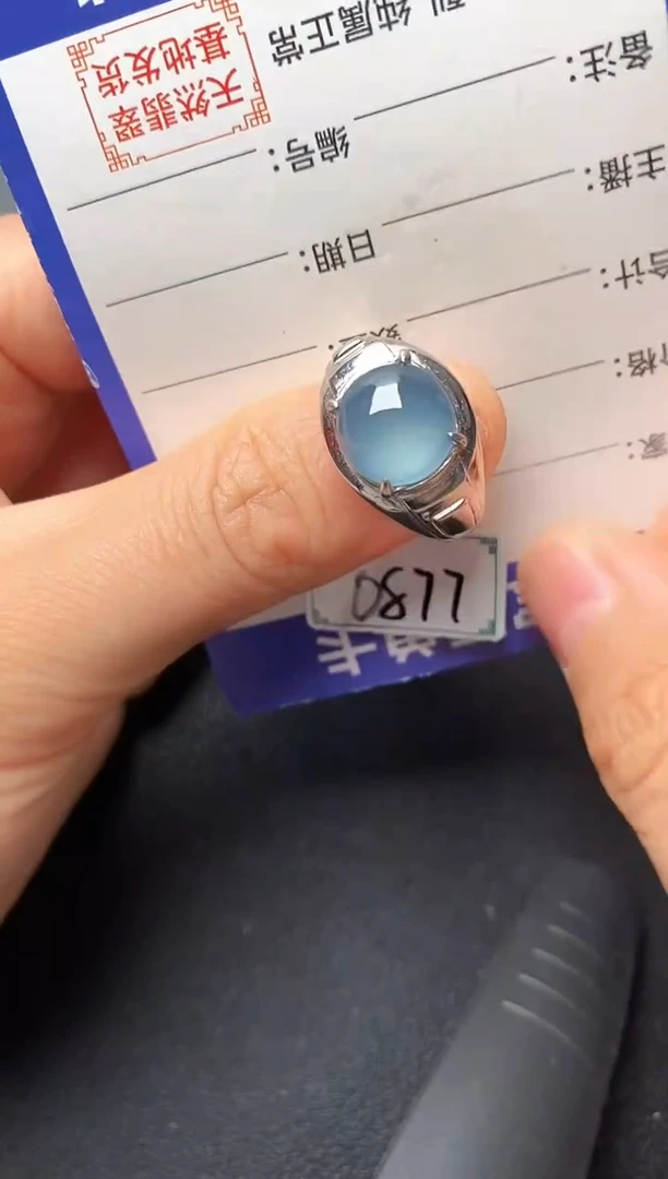 银S925镶嵌戒指翡翠22222222