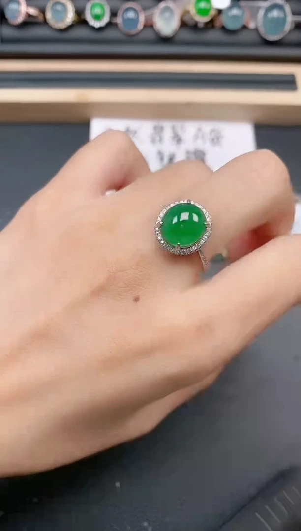 银S925镶嵌戒指翡翠1111