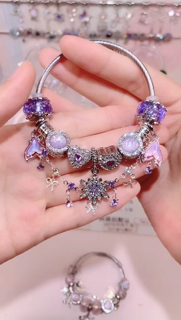 铜合金紫色重工设计款，39.9包邮