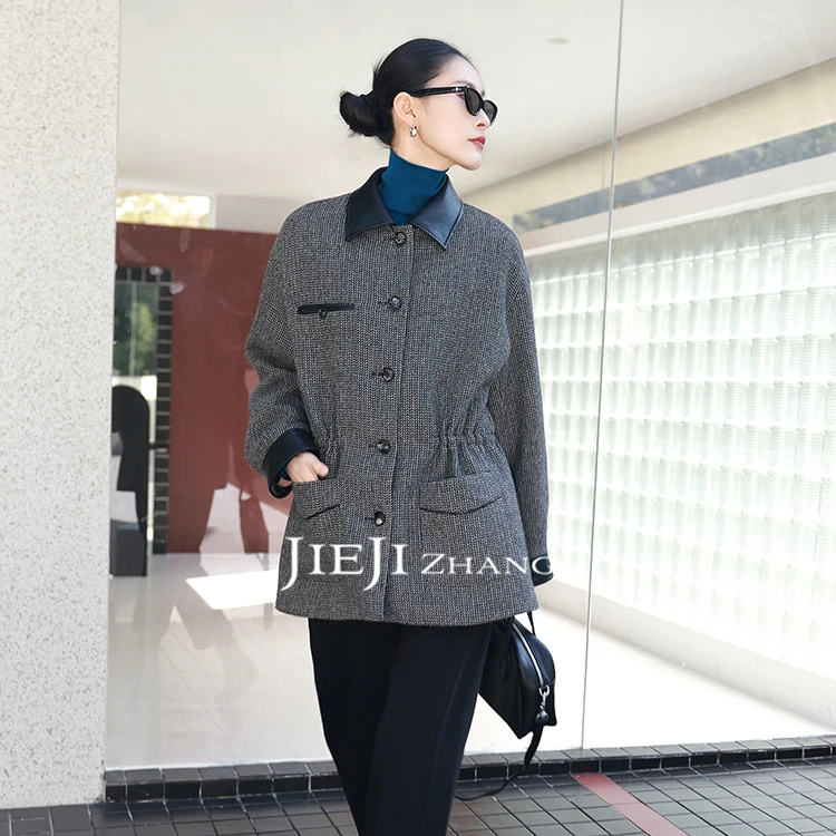 【JIEJI ZHANG】高级定制秋冬时尚百搭羊毛羽绒服351075